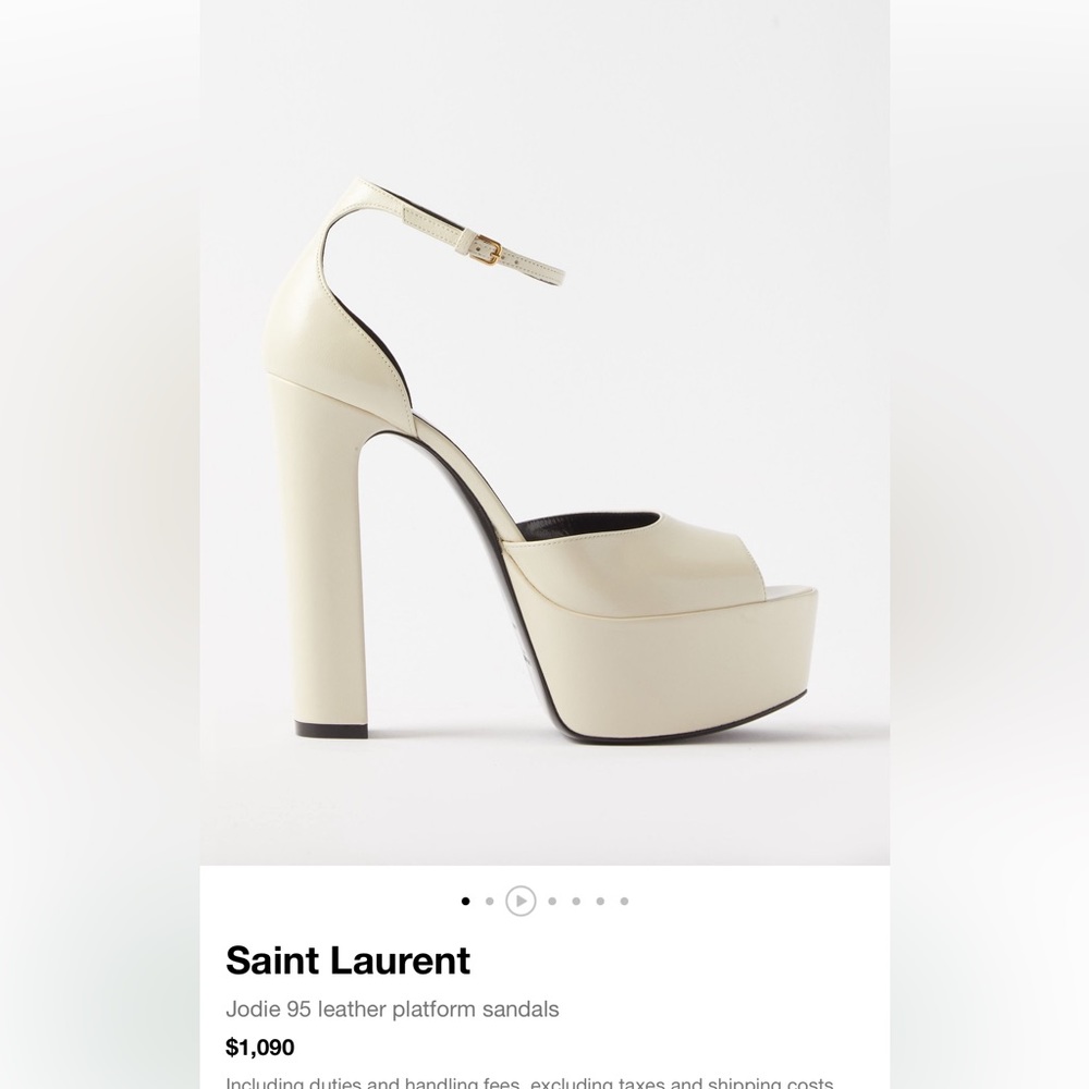 YSL Jodi 95 platform - white